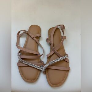 NEW! H&M Tan Strappy Sandals
